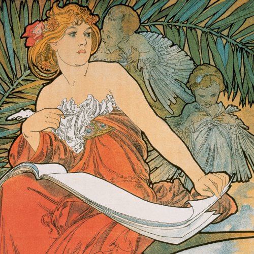 Poznámkový kalendář ALFONS MUCHA 2024, 30 × 30 cm - obrázek