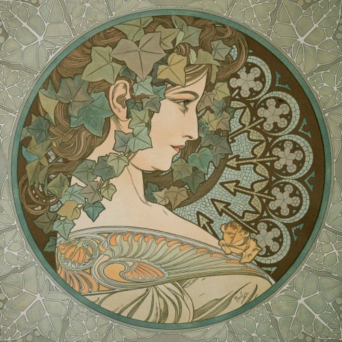 Poznámkový kalendář ALFONS MUCHA 2024, 30 × 30 cm - obrázek