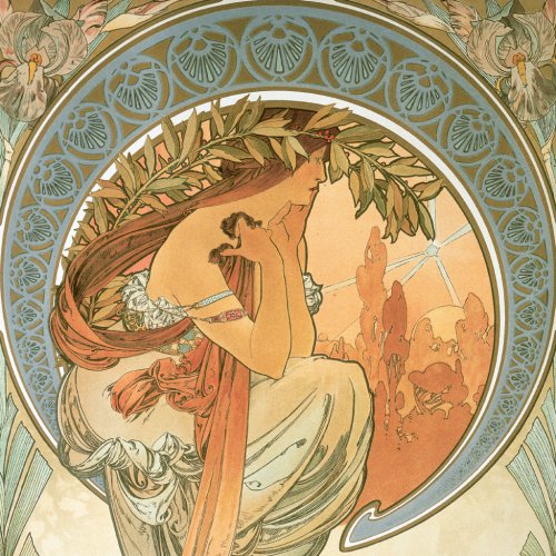 Poznámkový kalendář ALFONS MUCHA 2024, 30 × 30 cm - obrázek