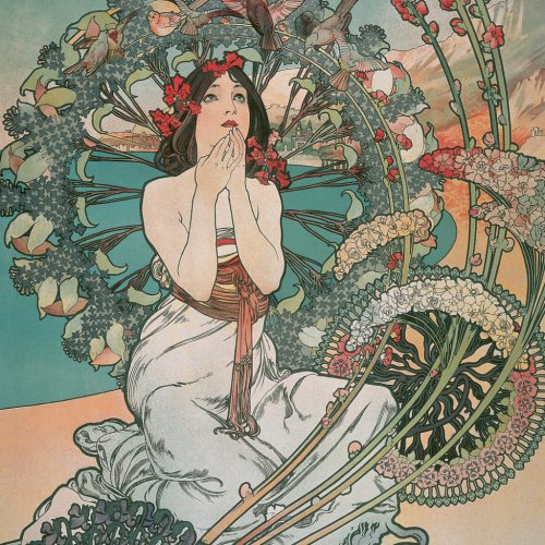 Poznámkový kalendář ALFONS MUCHA 2024, 30 × 30 cm - obrázek