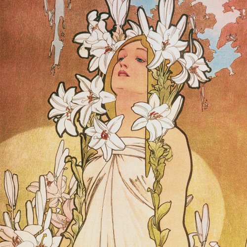 Poznámkový kalendář ALFONS MUCHA 2024, 30 × 30 cm - obrázek