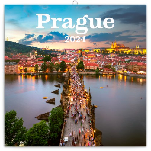 Poznámkový kalendář PRAHA 2024, 30 × 30 cm