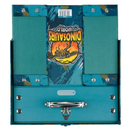 BAAGL Skládací školní kufřík Dinosaurs World s kováním - obrázek