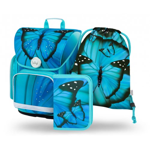 Školní set Ergo Buterfly - aktovka, penál, sáček