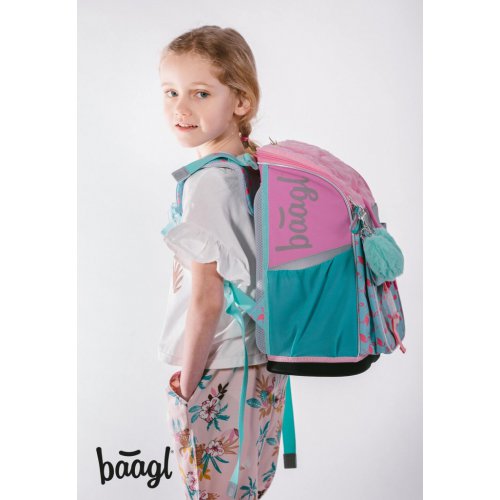 BAAGL SET 3 Zippy Plameňák: aktovka, penál, sáček - obrázek
