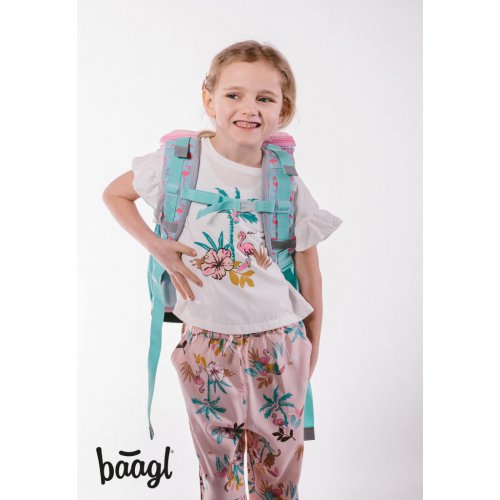 BAAGL SET 3 Zippy Plameňák: aktovka, penál, sáček - obrázek