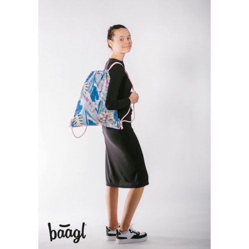 Školní set BAAGL Skate Leafs - batoh, penál, sáček - obrázek