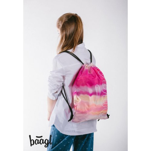 BAAGL SET 3 Skate Pink Stripes: batoh, penál, sáček - obrázek