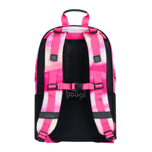 Školní set BAAGL 3 Skate Pink Stripes: batoh, penál, sáček - obrázek