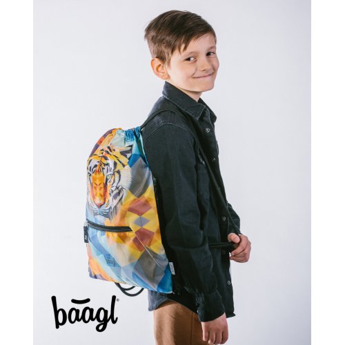 Školní set BAAGL 3 Shelly Tiger: aktovka, penál, sáček - obrázek