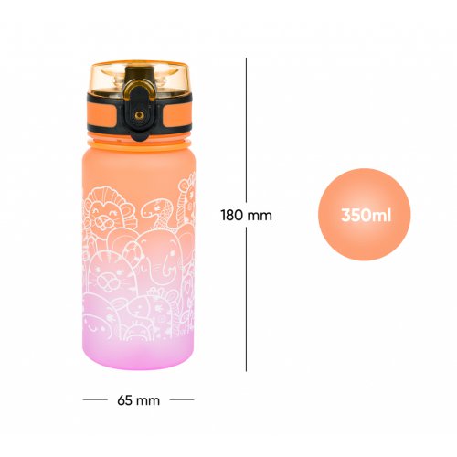 Tritanová láhev na pití Gradient Zvířata 350 ml - obrázek