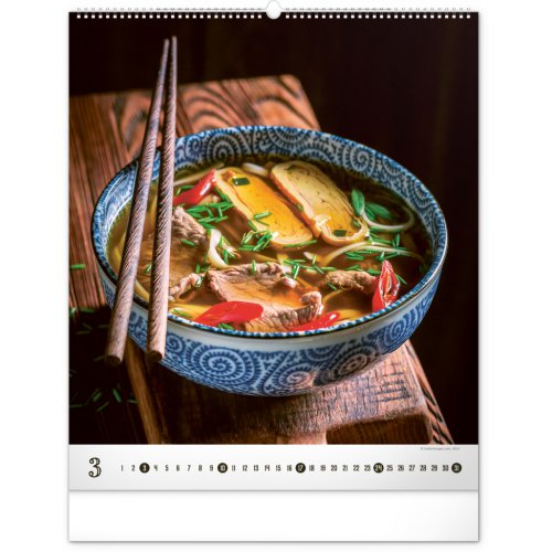 Nástěnný kalendář Gourmet 2024, 48 × 56 cm - obrázek