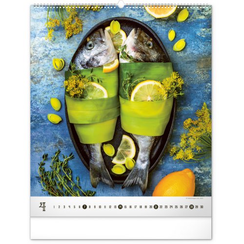 Nástěnný kalendář Gourmet 2024, 48 × 56 cm - obrázek