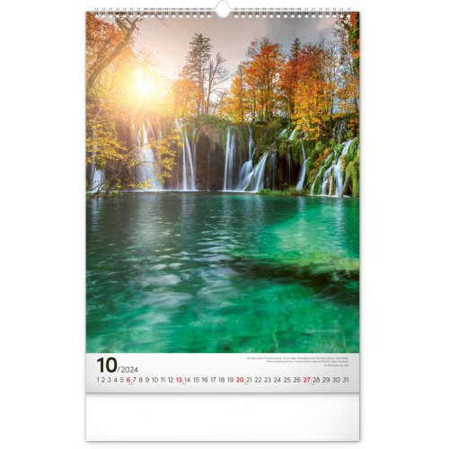 Nástěnný kalendář Voda 2024, 33 × 46 cm - obrázek