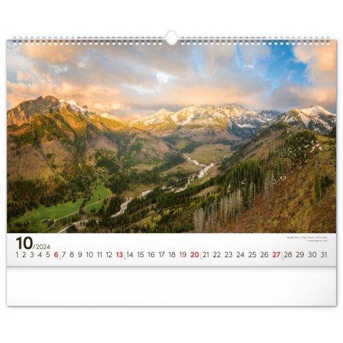 Nástenný kalendár Magické Tatry 2024, 48 × 33 cm - obrázek