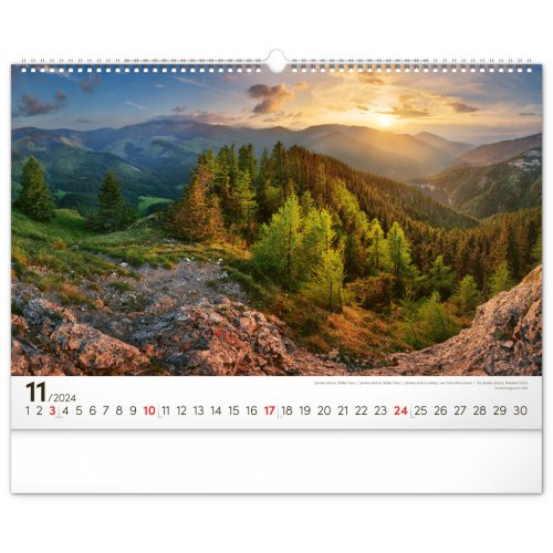 Nástenný kalendár Magické Tatry 2024, 48 × 33 cm - obrázek