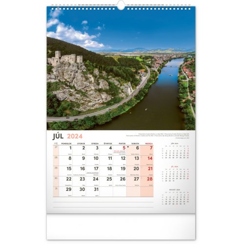 Nástenný kalendár Naše Slovensko 2024, 33 × 46 cm - obrázek