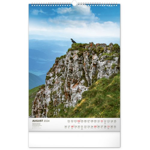 Nástenný kalendár Národné parky Slovenska 2024, 33 × 46 cm - obrázek