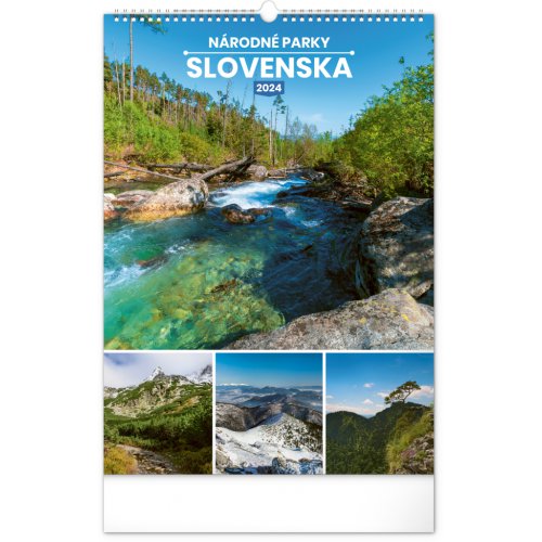 Nástenný kalendár Národné parky Slovenska 2024, 33 × 46 cm