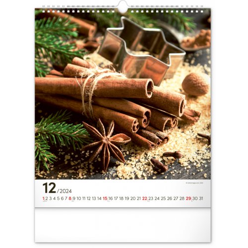 Nástěnný kalendář Koření a bylinky 2024, 30 × 34 cm - obrázek