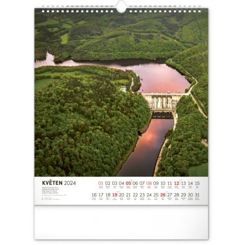 Nástěnný kalendář Vodní království 2024, 30 × 34 cm - obrázek
