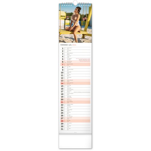 Nástěnný kalendář Spicy Girls 2024, 12 × 48 cm - obrázek