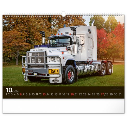Nástěnný kalendář Trucks 2024, 48 × 33 cm - obrázek
