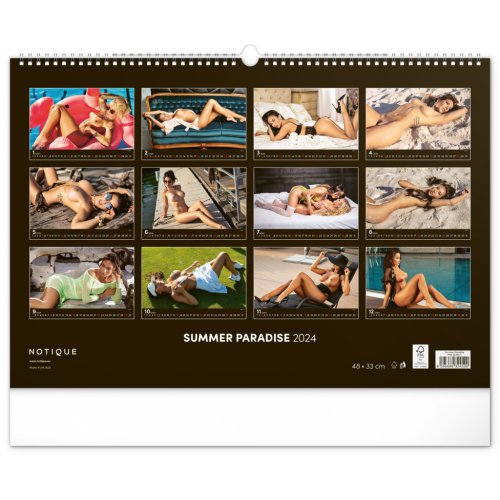 Nástěnný kalendář Summer Paradise 2024, 48 × 33 cm - obrázek