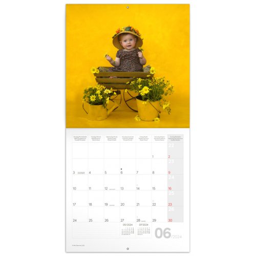Poznámkový kalendář Babies – Věra Zlevorová 2024, 30 × 30 cm - obrázek