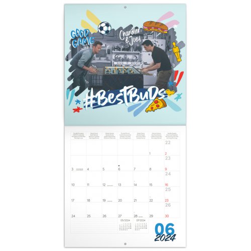 Poznámkový kalendář Přátelé 2024, 30 × 30 cm - obrázek