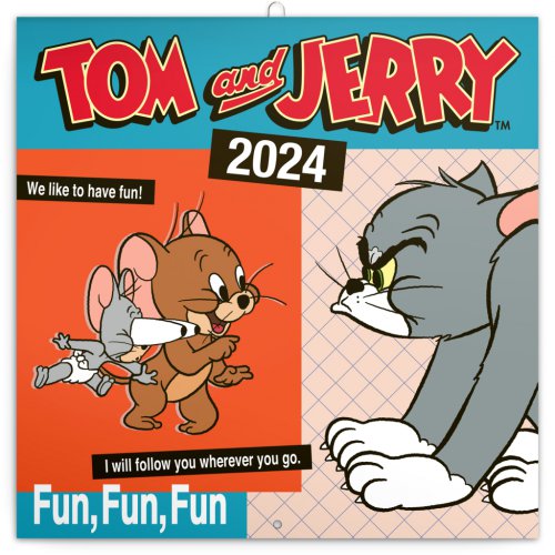 Poznámkový kalendář Tom a Jerry 2024, 30 × 30 cm