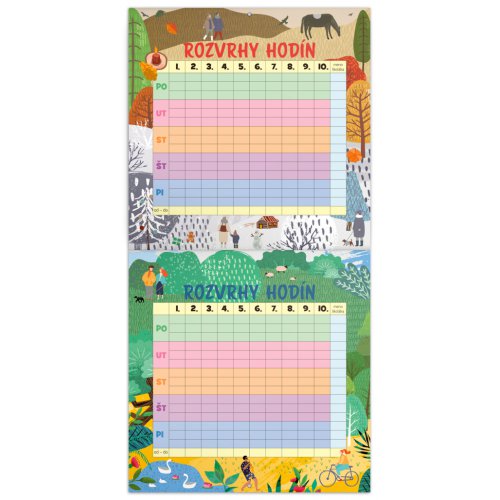 Rodinný plánovací kalendár 2024, 30 × 30 cm - obrázek
