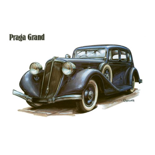 Poznámkový kalendář Classic Cars – Václav Zapadlík, 2024, 30 × 30 cm - obrázek