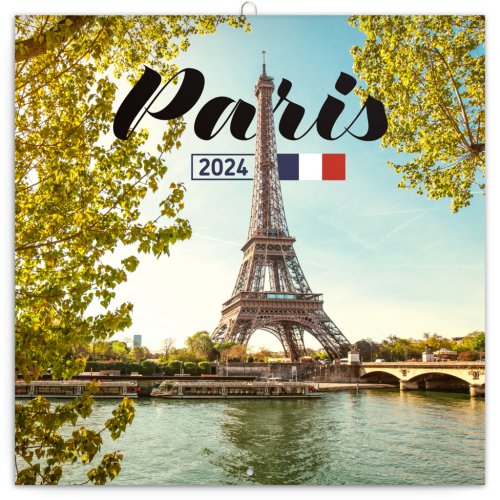 Poznámkový kalendář Paříž 2024, 30 × 30 cm