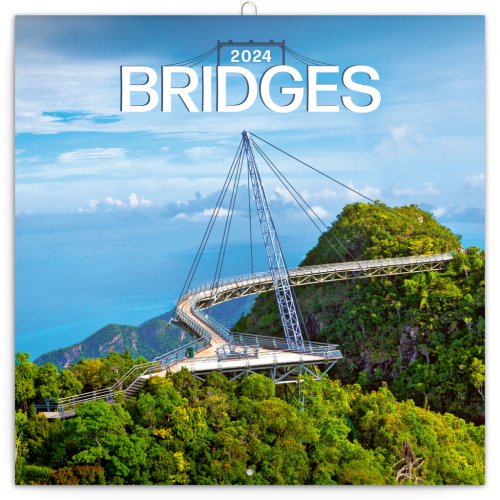 Poznámkový kalendář Mosty 2024, 30 × 30 cm