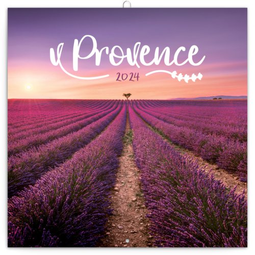 Poznámkový kalendář Provence 2024, voňavý, 30 × 30 cm