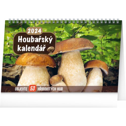 Stolní Houbařský kalendář 2024, 23,1 × 14,5 cm