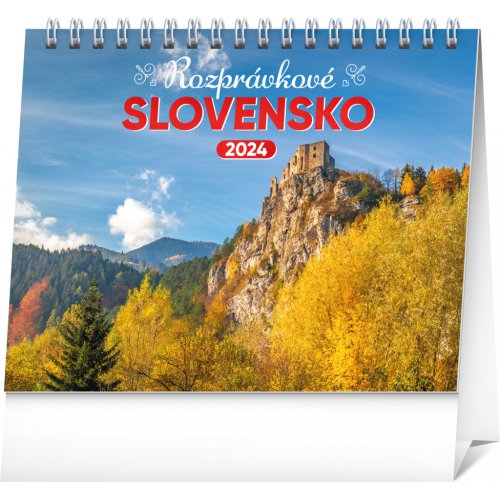 Stolový kalendár Rozprávkové Slovensko 2024, 16,5 × 13 cm