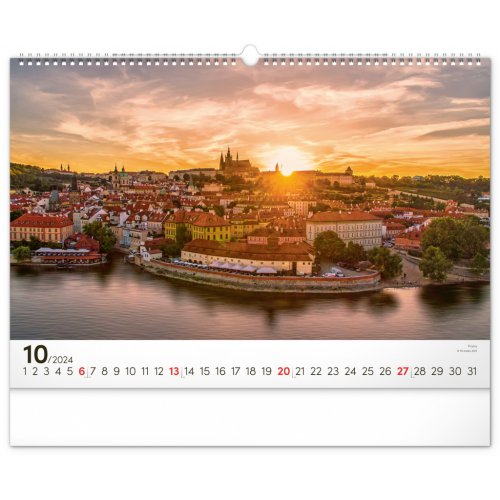 Nástěnný kalendář Panoramata Česka 2024, 48 × 33 cm - obrázek