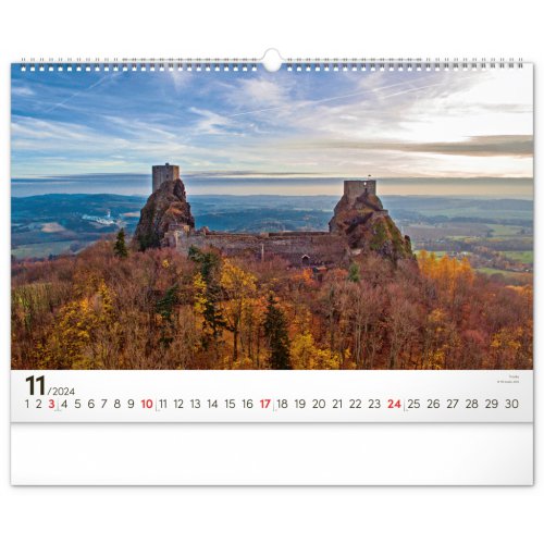 Nástěnný kalendář Panoramata Česka 2024, 48 × 33 cm - obrázek