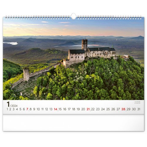 Nástěnný kalendář Panoramata Česka 2024, 48 × 33 cm - obrázek
