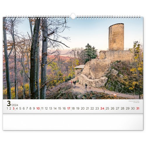 Nástěnný kalendář Panoramata Česka 2024, 48 × 33 cm - obrázek