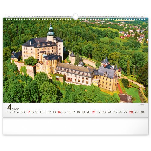 Nástěnný kalendář Panoramata Česka 2024, 48 × 33 cm - obrázek