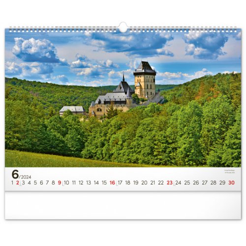 Nástěnný kalendář Panoramata Česka 2024, 48 × 33 cm - obrázek