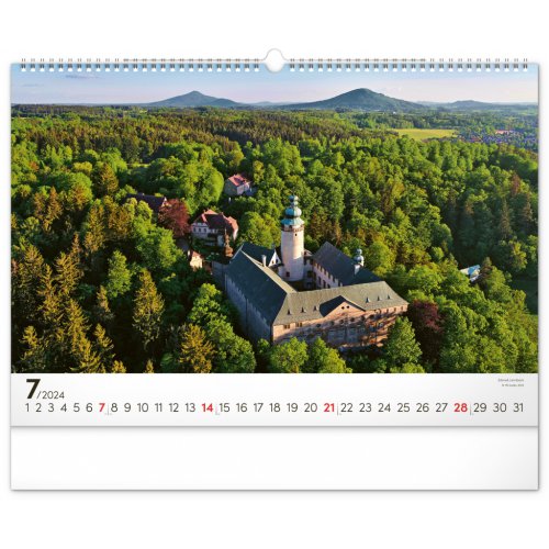 Nástěnný kalendář Panoramata Česka 2024, 48 × 33 cm - obrázek