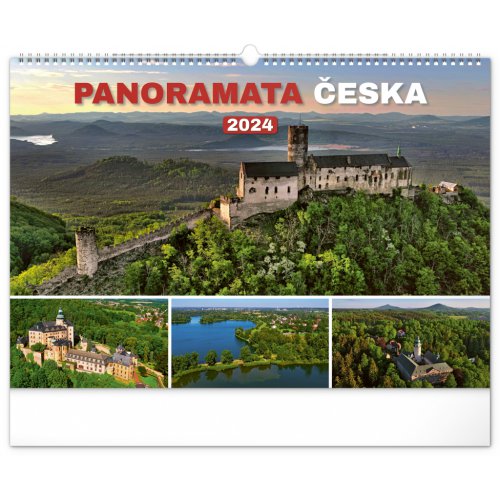 Nástěnný kalendář Panoramata Česka 2024, 48 × 33 cm