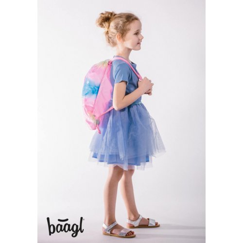 Školní set BAAGL 3 Airy Rainbow Unicorn: aktovka, penál, sáček - obrázek