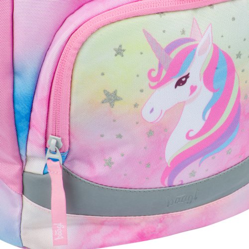 Školní set BAAGL 3 Airy Rainbow Unicorn: aktovka, penál, sáček - obrázek