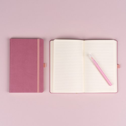 Notes Růžový, linkovaný, 13 × 21 cm - obrázek