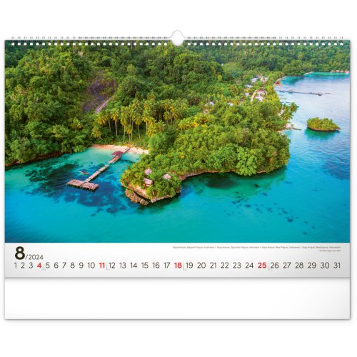 Nástěnný kalendář Moře 2024, 48 × 33 cm - obrázek